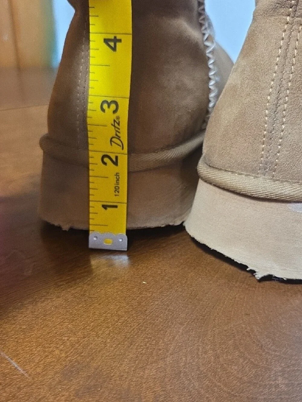 Arizona Jean Company Women's Chestnut Faux Suede Shearling Boots 11 M Platform